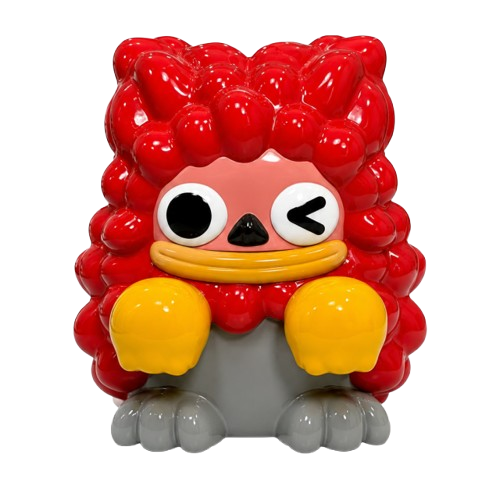 Red Furry Monster Figure