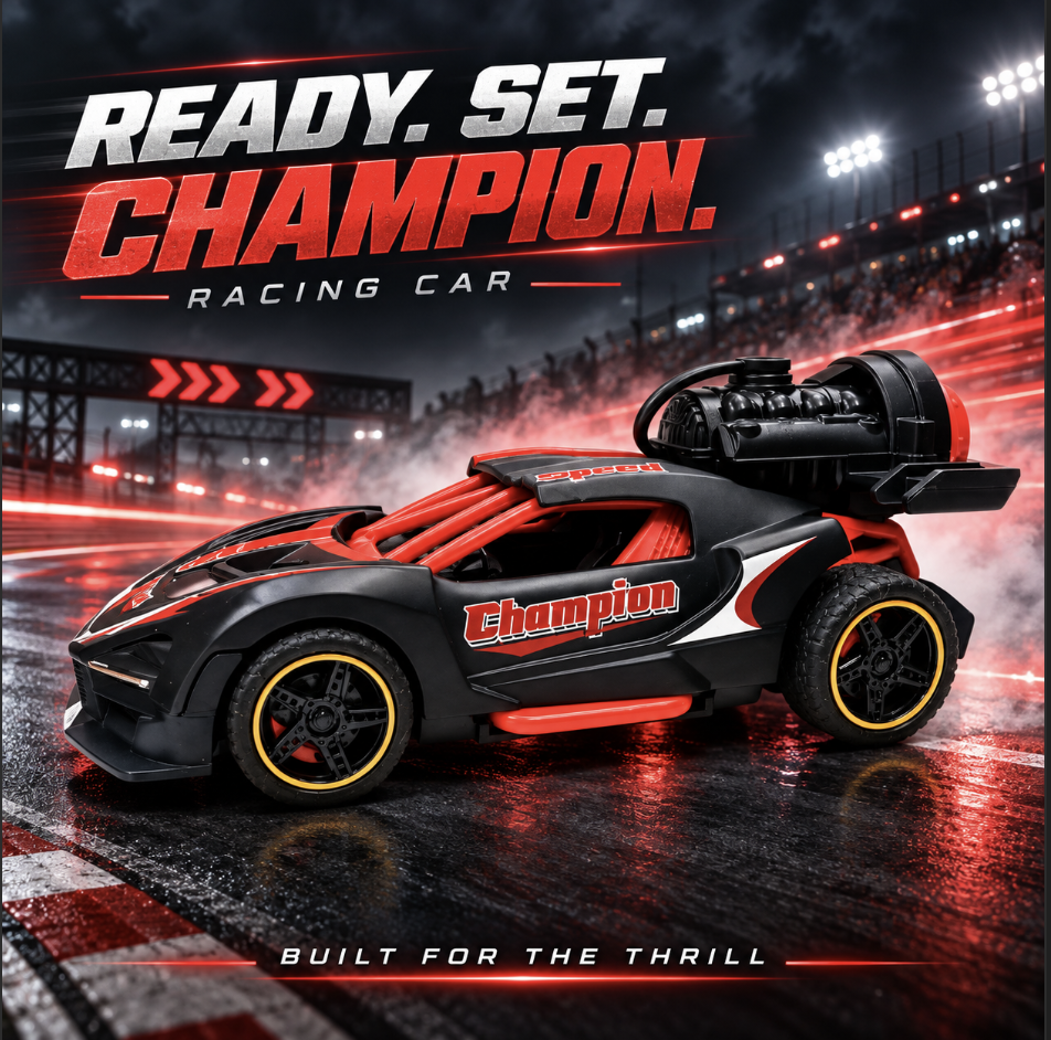 Champion Speed Racing Car with Rear Cannon