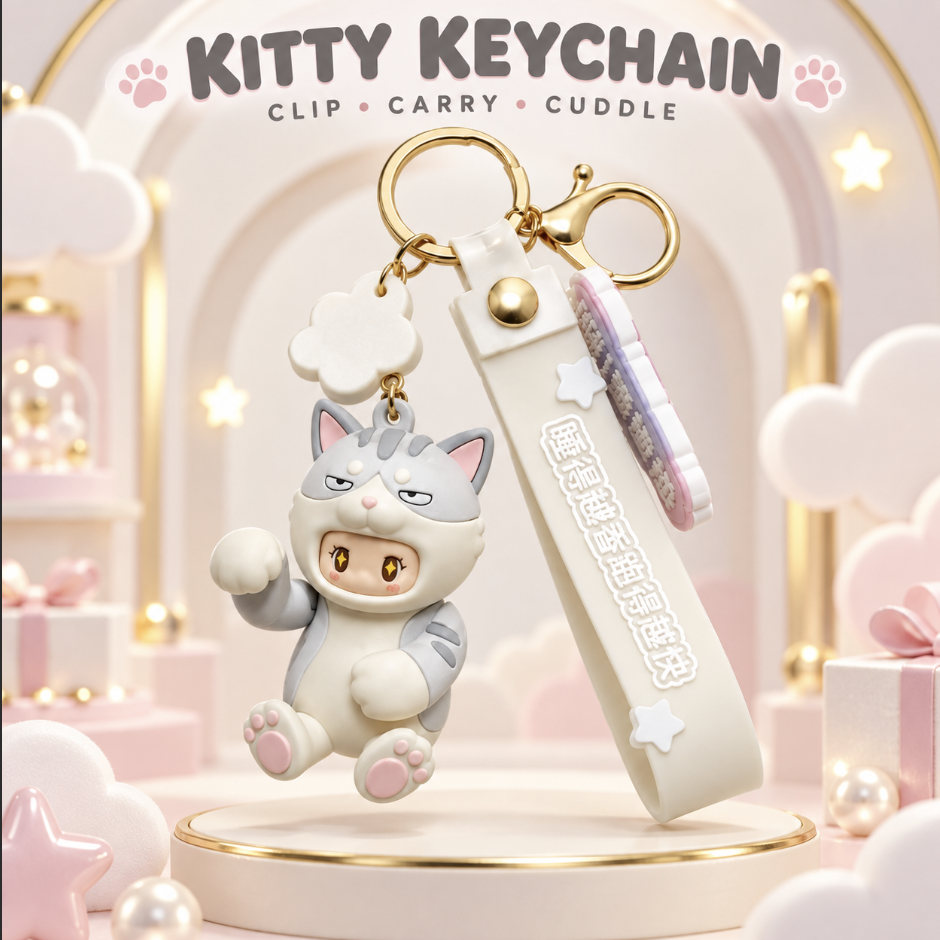 Husky Baby Figure Keychain