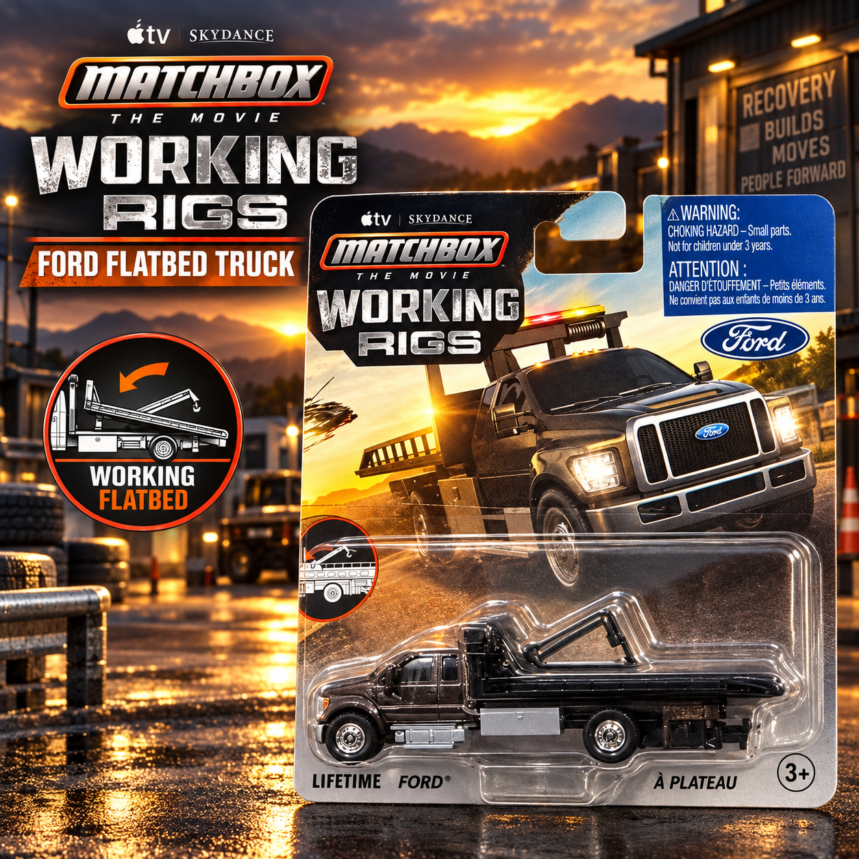 Matchbox Working Rigs Ford F-650 Rollback Tow Truck