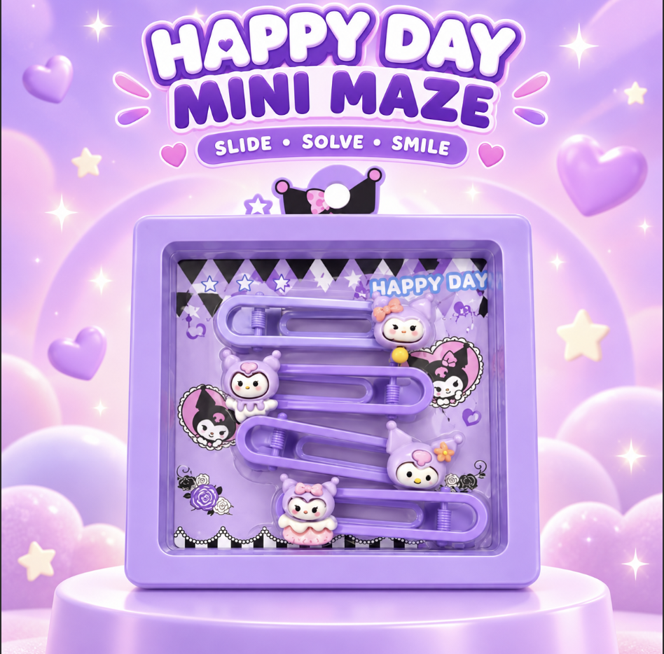 Happy Day Slide Maze Puzzle with Bunny Charms
