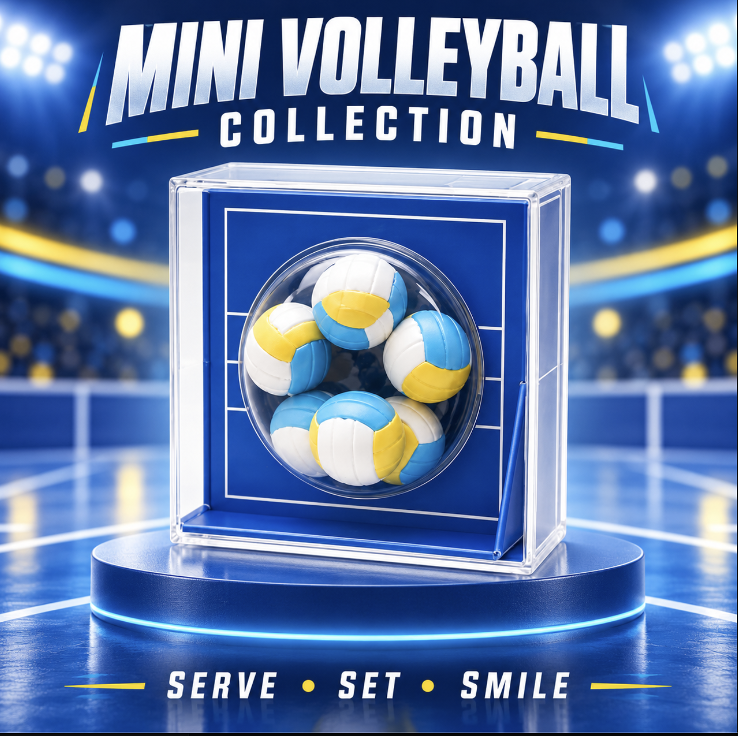 Volleyball Eraser Set, 6 Pieces in a Display Box
