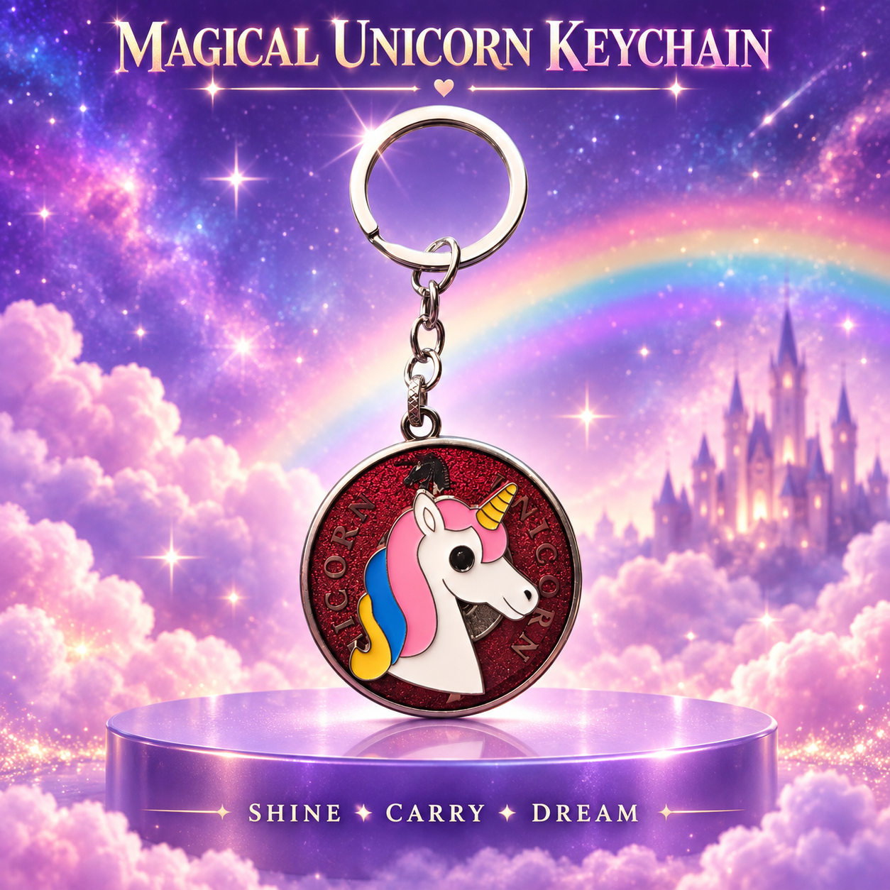 unicorn keychain