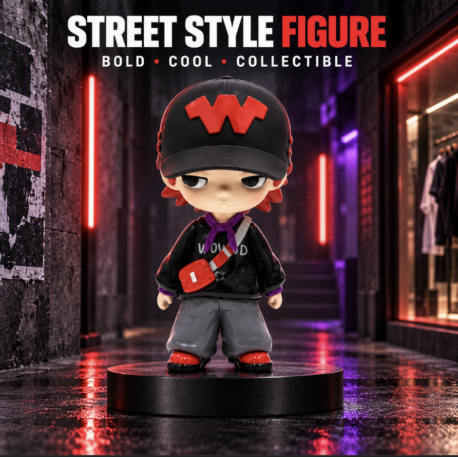 Red Helmet Street Figure